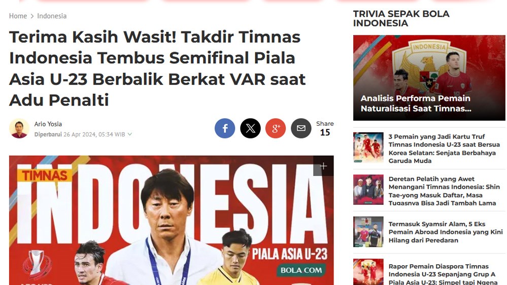 Báo Indonesia cảm ơn trọng tài vì thoát bàn thua, chơi hơn người và được đá lại luân lưu - ảnh 1