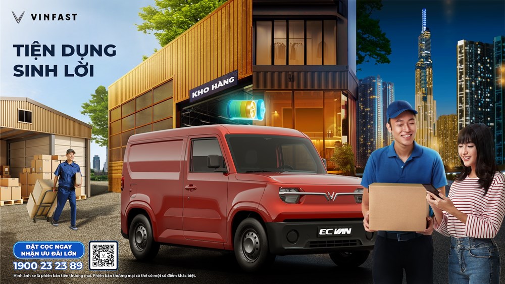 Nhận ngay 10 triệu đồng khi đặt cọc sớm xe điện chở hàng VinFast EC Van - ảnh 1