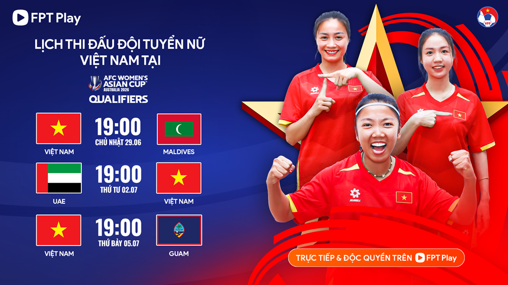 Lịch thi đấu đội tuyển nữ Việt Nam tại vòng loại cúp bóng đá nữ châu Á 2026 - ảnh 1
