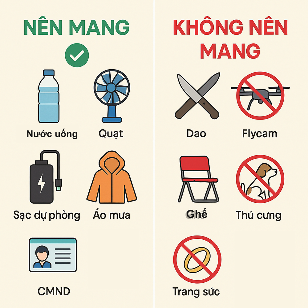 Checklist vật dụng nên và không nên mang khi tham gia concert “Tự hào là người Việt Nam” - ảnh 2