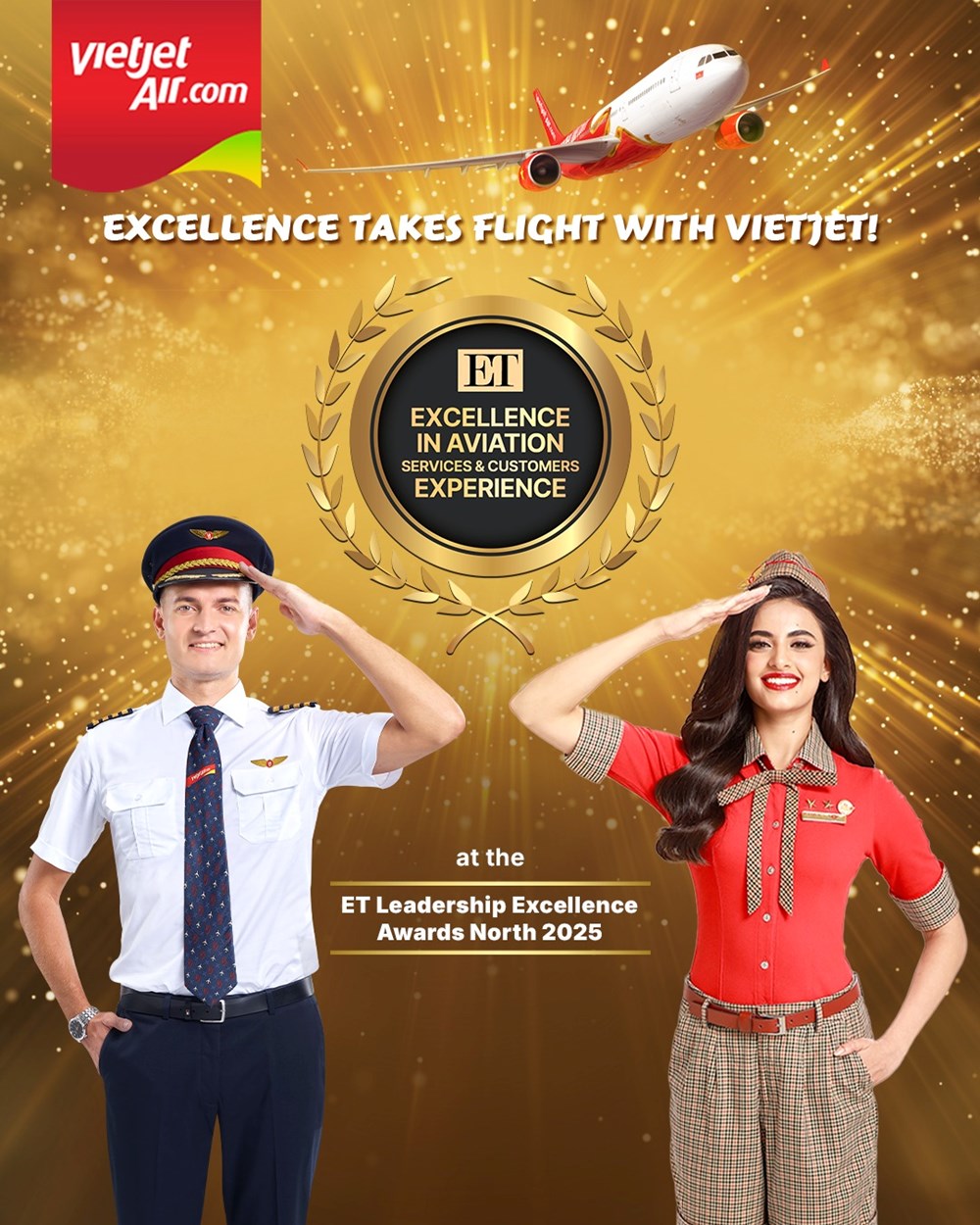 Chinh phục thị trường Ấn Độ, Vietjet nhận giải thưởng “Xuất sắc về dịch vụ Hàng không và Trải nghiệm khách hàng” - ảnh 1