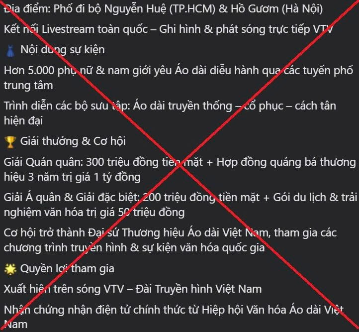 Fanpage tích xanh giả mạo Hiệp hội Văn hóa Áo dài Việt Nam để trục lợi - ảnh 2