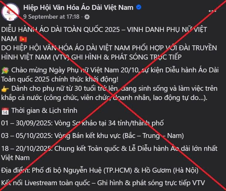 Fanpage tích xanh giả mạo Hiệp hội Văn hóa Áo dài Việt Nam để trục lợi - ảnh 3
