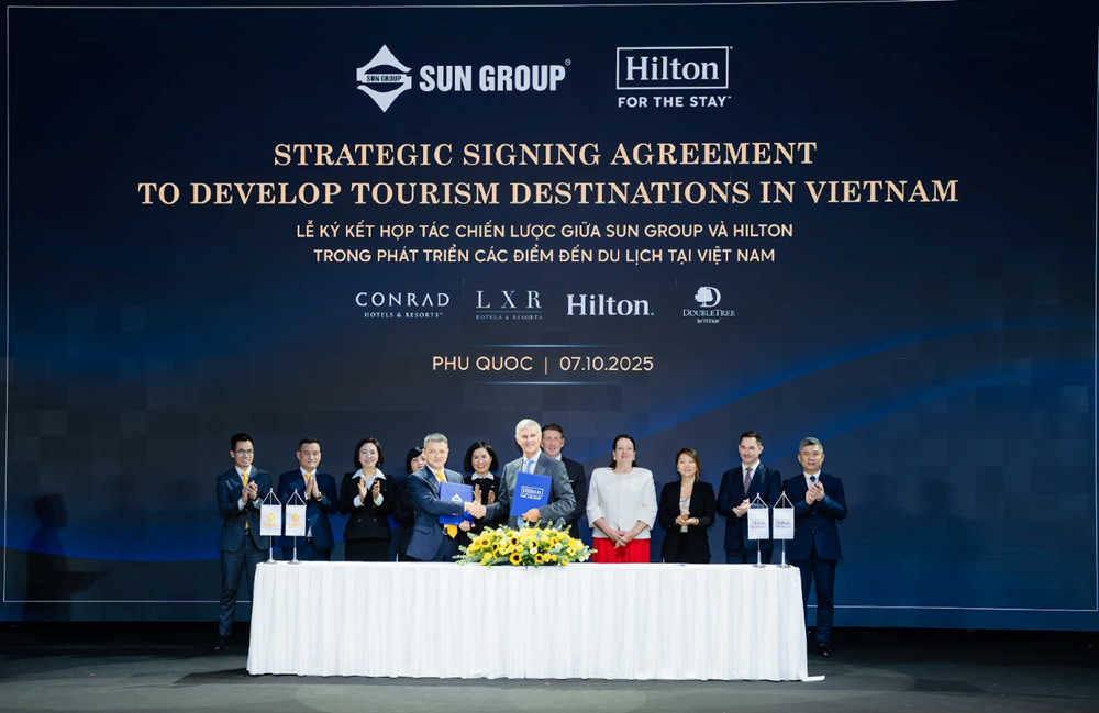 Lãnh đạo cao cấp nhất Tập đoàn Hilton tới Việt Nam, ký kết hợp tác chiến lược với Tập đoàn Sun Group - ảnh 1