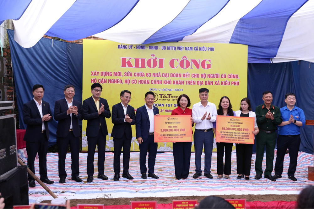 T&T Group tài trợ 13 tỷ đồng xây Nhà Đại đoàn kết và hệ thống camera an ninh tại xã Kiều Phú (Hà Nội) - ảnh 1