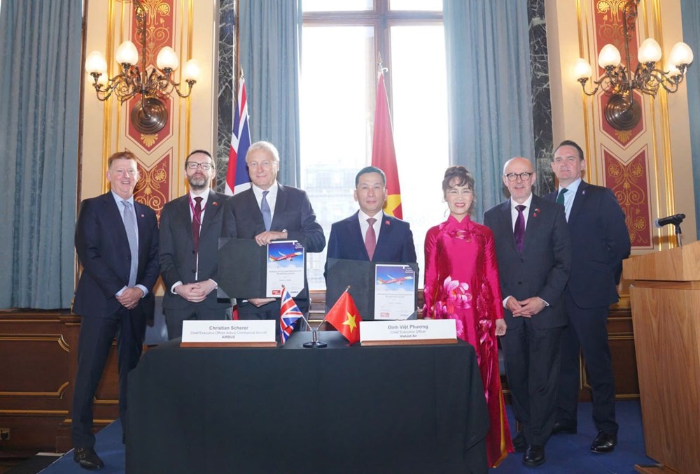 Vietjet đặt mua 100 tàu bay Airbus A321neo, đánh dấu cột mốc mới trong quan hệ hợp tác Việt Nam – Vương quốc Anh - ảnh 1