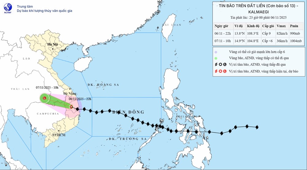 Dự báo thời tiết 7.11: Hoàn lưu bão số 13 gây mưa lớn diện rộng - ảnh 1