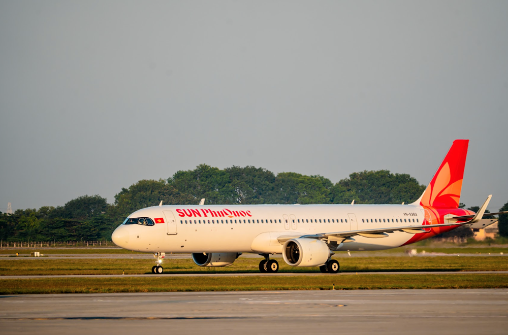Sun PhuQuoc Airways đón tàu bay thứ tư Airbus A321NX, tăng năng lực khai thác cho mùa cao điểm cuối năm - ảnh 1