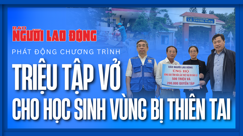 Triệu tập vở cho học sinh vùng bị thiên tai - ảnh 1