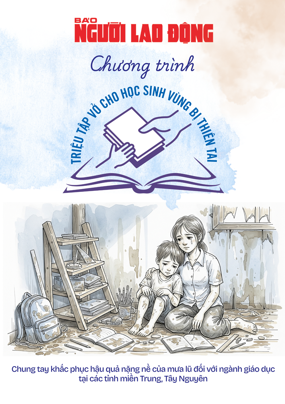 Triệu tập vở cho học sinh vùng bị thiên tai - ảnh 12