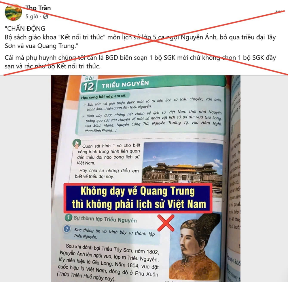 Cảnh báo lan truyền thông tin sai lệch về SGK Lịch sử - ảnh 3