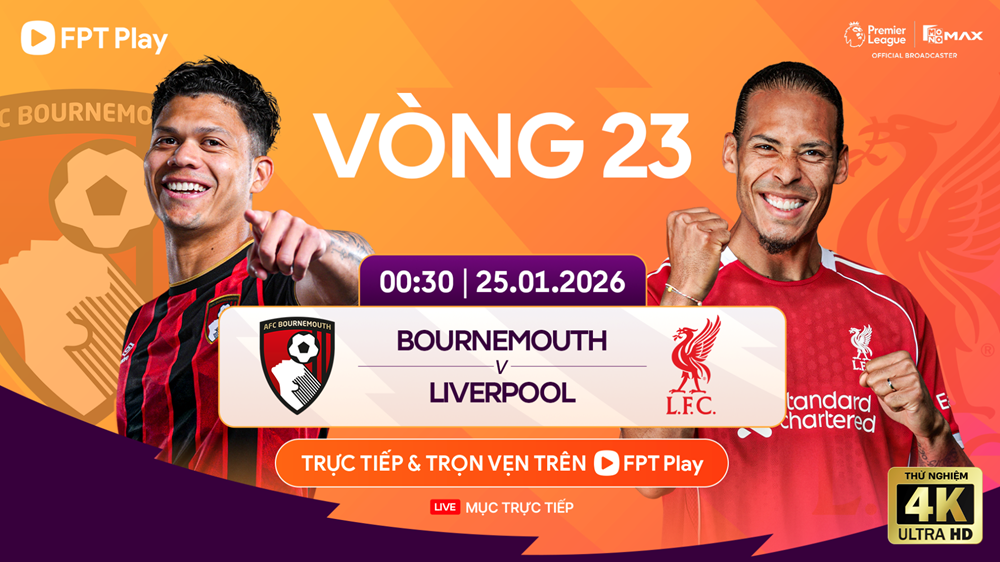 Link xem trực tiếp Bournemouth vs Liverpool, 0h30 ngày 25.1, vòng 23 Ngoại hạng Anh - ảnh 1