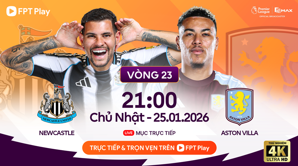 Link xem trực tiếp Newcastle vs Aston Villa, 21h00 ngày 25.1, vòng 23 Ngoại hạng Anh - ảnh 1