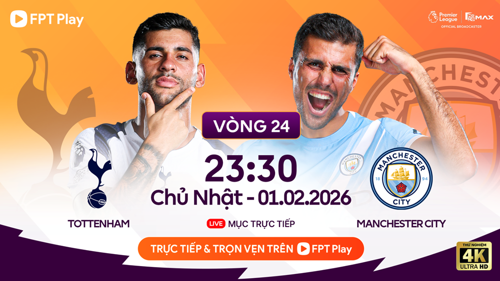 Link xem trực tiếp Tottenham vs Man City, 23h30 ngày 1.2, vòng 24 Ngoại hạng Anh - ảnh 1