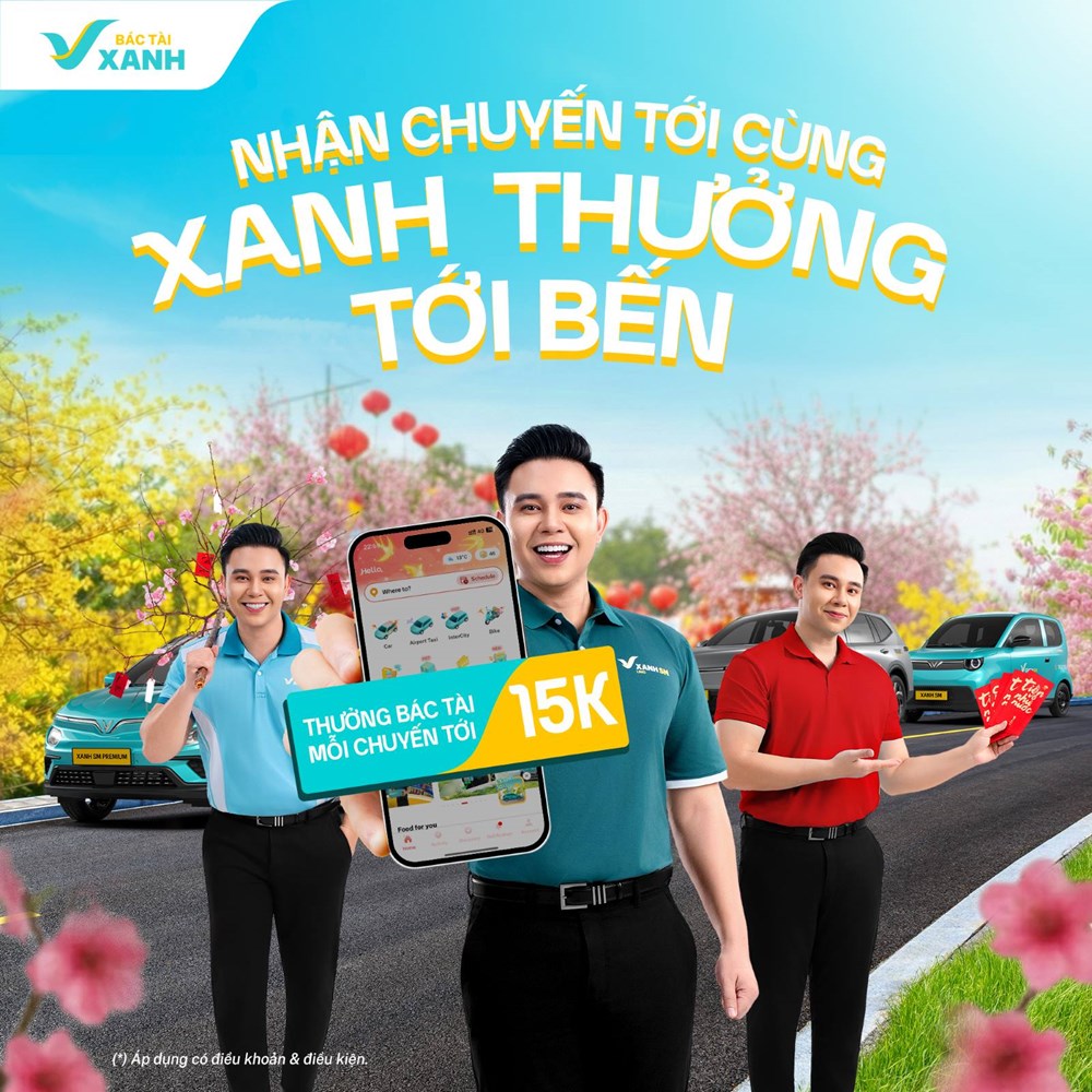 Xanh SM nâng chuẩn giữ chuyến, thưởng lớn cho bác tài nhận chuyến đều dịp Tết 2026 - ảnh 1
