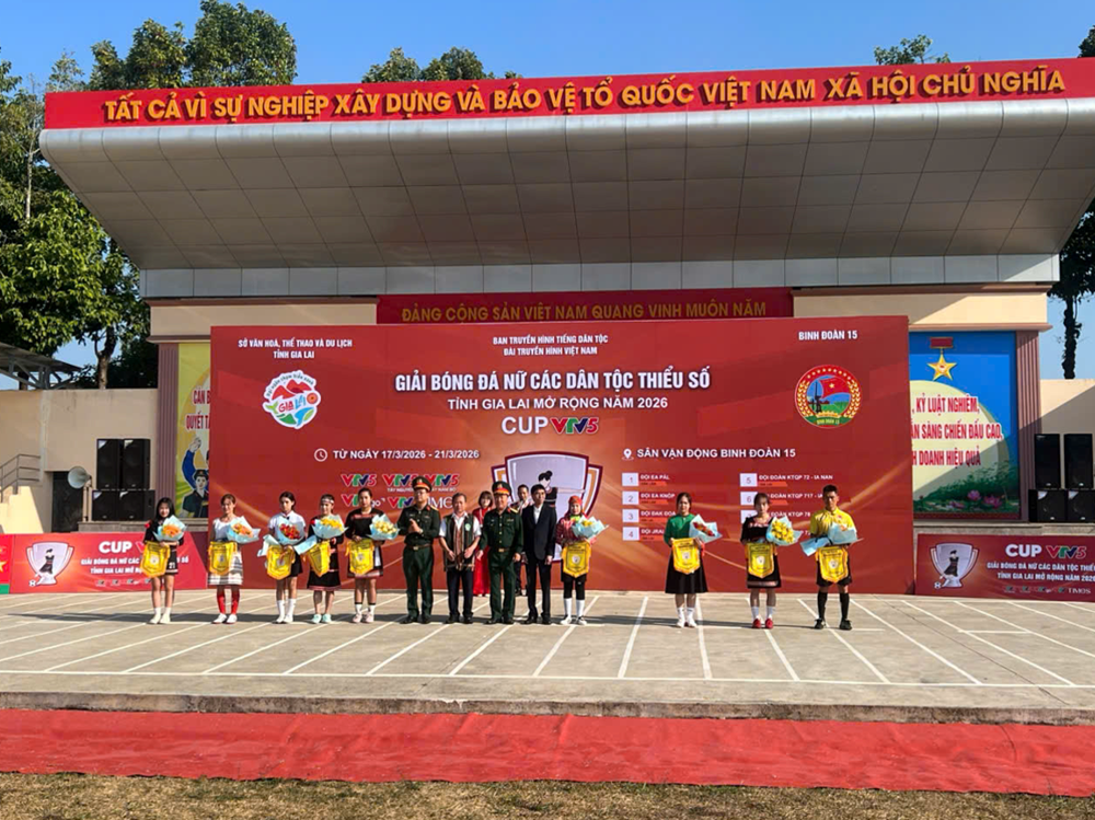 Khai mạc Giải bóng đá nữ các dân tộc thiểu số tỉnh Gia Lai mở rộng năm 2026 - ảnh 6
