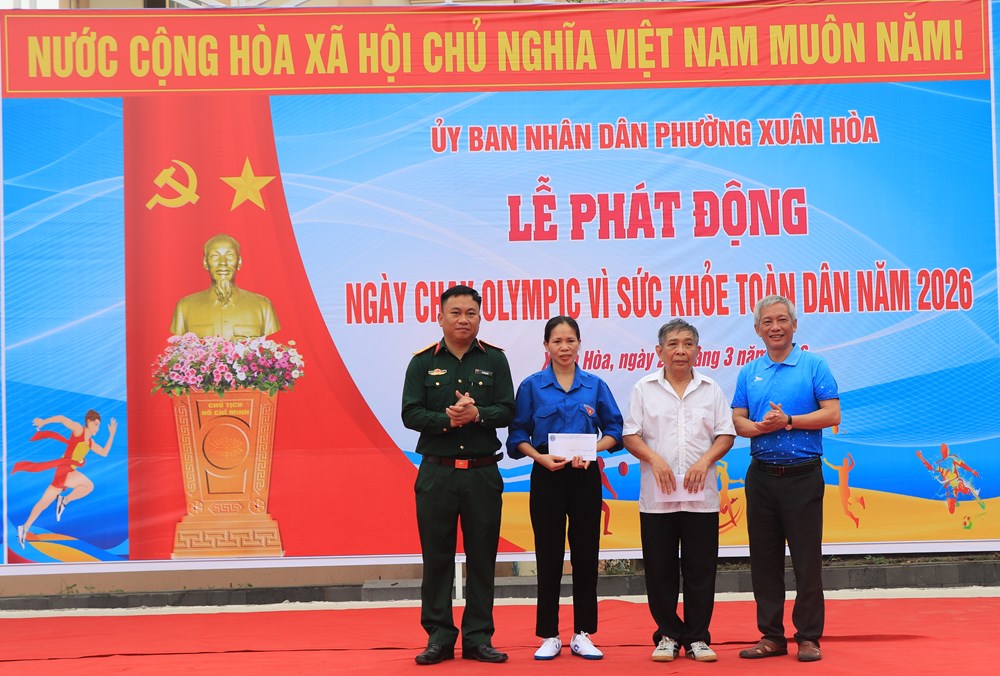Phường Xuân Hoà sôi động Ngày chạy Olympic vì sức khỏe toàn dân - ảnh 5