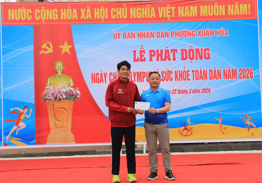 Phường Xuân Hoà sôi động Ngày chạy Olympic vì sức khỏe toàn dân - ảnh 3