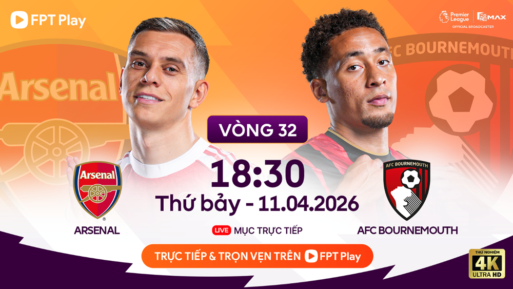 Link xem trực tiếp Arsenal vs Bournemouth, 18h30 ngày 11.4, vòng 32 Ngoại hạng Anh - ảnh 1
