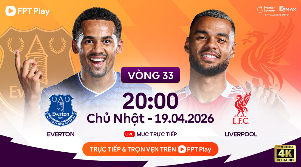 Link xem trực tiếp Everton vs Liverpool, 20h00 ngày 19.4 – vòng 33 Ngoại hạng Anh - ảnh 1