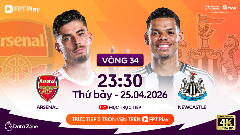 Link xem trực tiếp Arsenal vs Newcastle, 23h30 ngày 25.4 - vòng 34 Ngoại hạng Anh - ảnh 1
