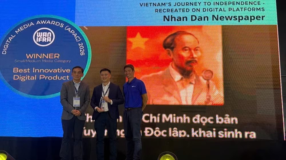 Báo Nhân Dân đoạt “cú đúp” tại giải Báo chí Kỹ thuật số châu Á 2026 - ảnh 1