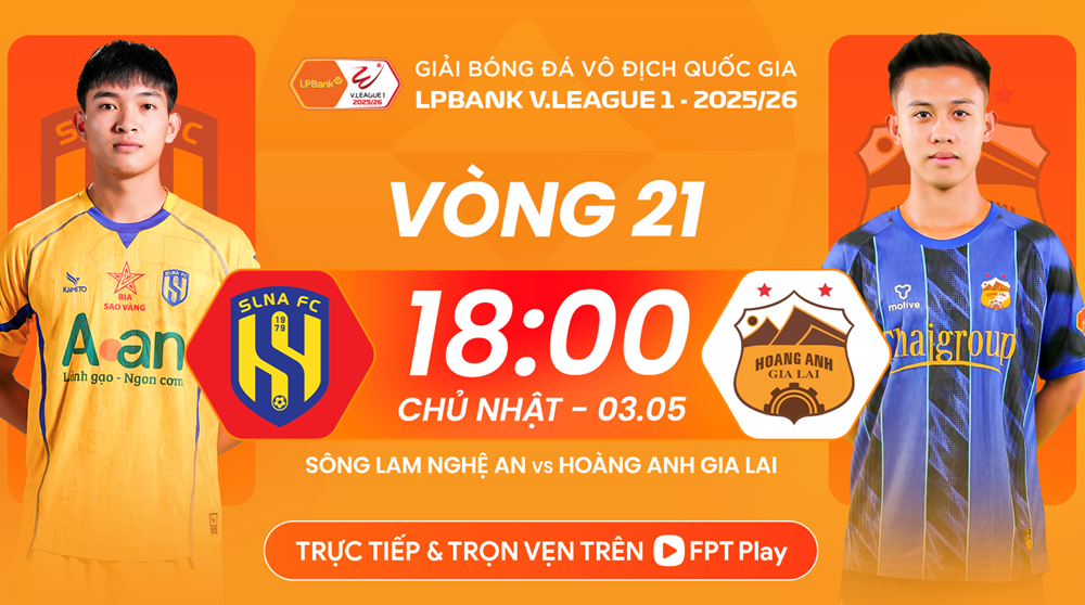 Link xem trực tiếp SLNA vs HAGL, 18h00 ngày 3.5 - vòng 21 V.League - ảnh 1