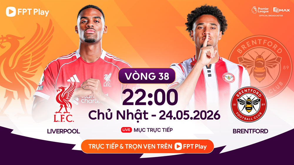 Link xem trực tiếp Liverpool vs Brentford, 22h00 ngày 24.5 - vòng 38 Ngoại hạng Anh - ảnh 1