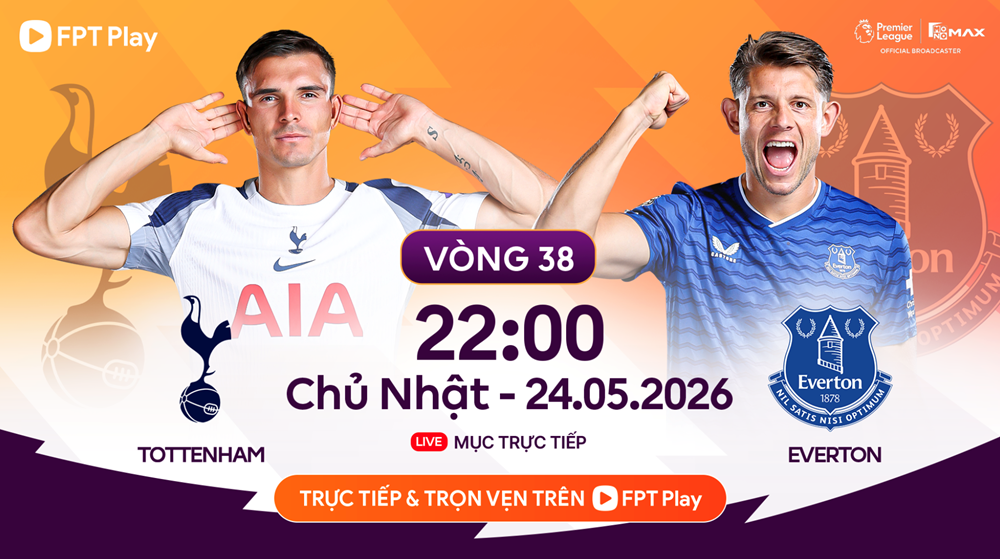 Link xem trực tiếp Tottenham vs Everton, 22h00 ngày 24.5 - vòng 38 Ngoại hạng Anh - ảnh 1