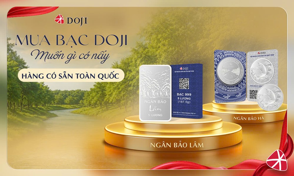 Đầu tư bạc thuận tiện cùng hệ thống toàn quốc phân phối Ngân Bảo DOJI - ảnh 1