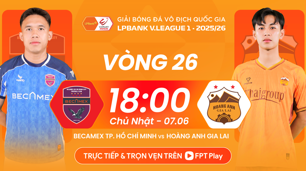 Link xem trực tiếp Becamex TP.HCM vs HAGL, 18h00 ngày 7.6 - vòng 26 - ảnh 1