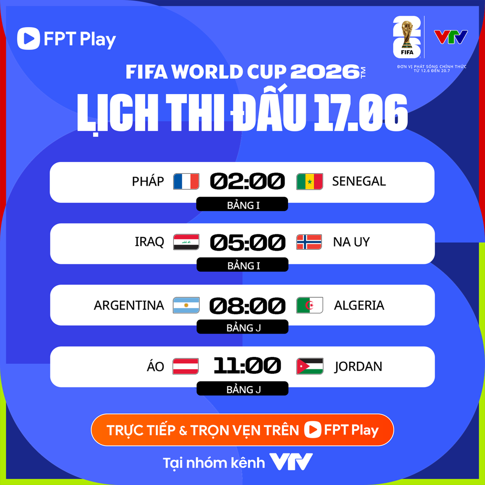 Lịch thi đấu World Cup 2026 ngày 17.6: Messi, Mbappe và Haaland ra sân - ảnh 5
