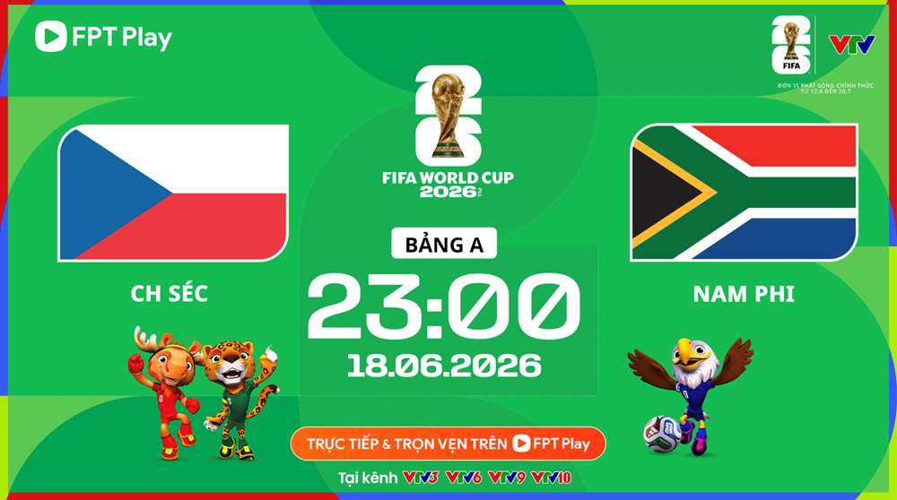 Link xem trực tiếp CH Czech vs Nam Phi, 23h00 ngày 18.6 - bảng A World Cup 2026 - ảnh 1