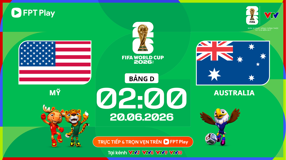 Link xem trực tiếp Mỹ vs Australia, 2h00 ngày 20.6 - bảng D World Cup 2026 - ảnh 1