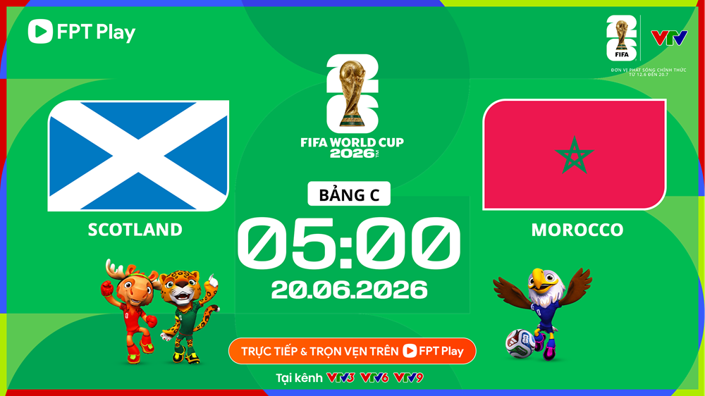 Link xem trực tiếp Scotland vs Morocco, 5h00 ngày 20.6 - bảng C World Cup 2026 - ảnh 1