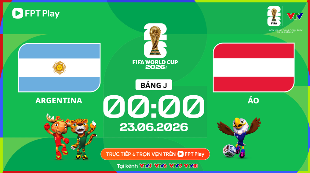 Link xem trực tiếp Argentina vs Áo, 0h00 ngày 23.6 - bảng J World Cup 2026 - ảnh 1