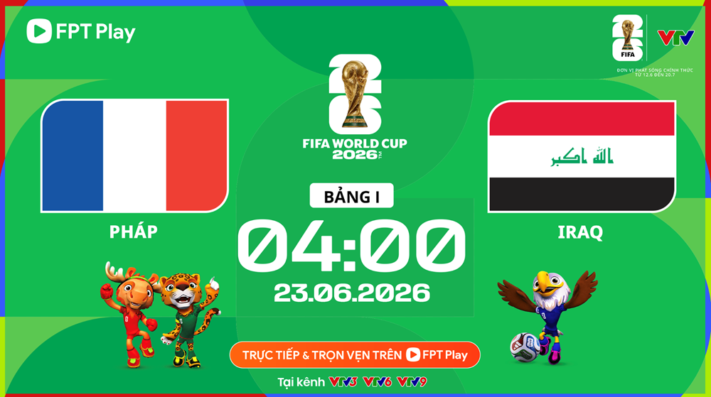 Link xem trực tiếp Pháp vs Iraq, 4h00 ngày 23.6 - bảng I World Cup 2026 - ảnh 1