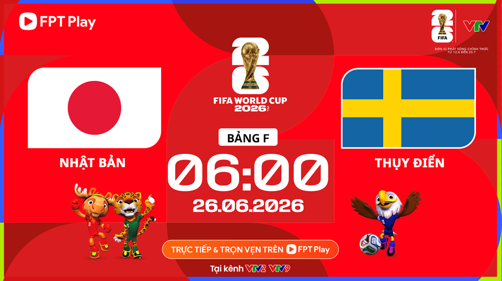 Link xem trực tiếp Nhật Bản vs Thụy Điển, 6h00 ngày 26.6 - bảng F World Cup 2026 - ảnh 1