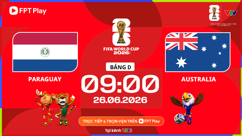 Link xem trực tiếp Paraguay vs Australia, 9h00 ngày 26.6 - bảng D World Cup 2026 - ảnh 1