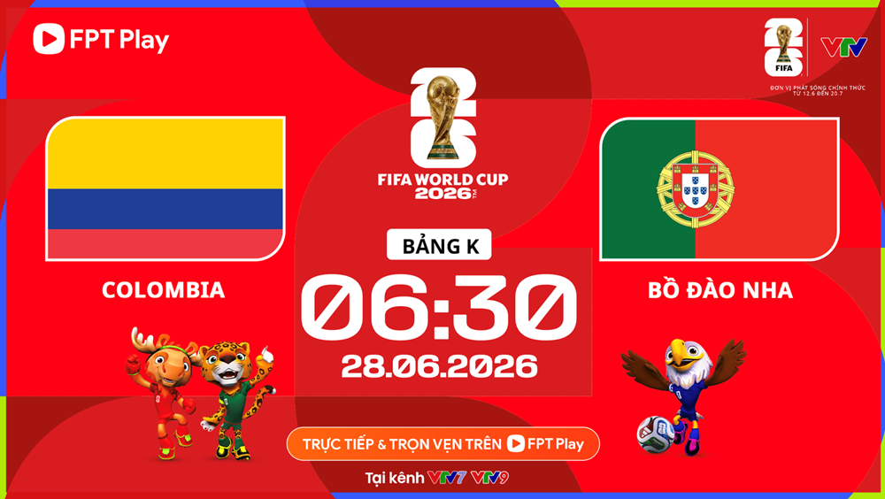 Link xem trực tiếp Colombia vs Bồ Đào Nha, 6h30 ngày 28.6 - bảng K World Cup 2026 - ảnh 1