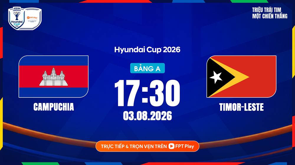 Lịch thi đấu ASEAN Cup 2026 ngày 3.8: Việt Nam quyết đấu Indonesia - ảnh 1