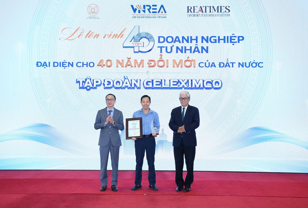 Geleximco được vinh danh Top doanh nghiệp tư nhân tiêu biểu đại diện cho 40 năm đổi mới đất nước - ảnh 1