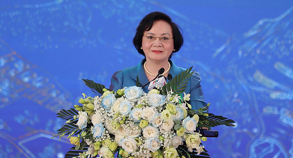 Phó Thủ tướng Phạm Thị Thanh Trà dự Lễ khởi công tổ hợp 5 dự án trọng điểm gần 7.600 tỉ tại Phú Thọ - ảnh 1