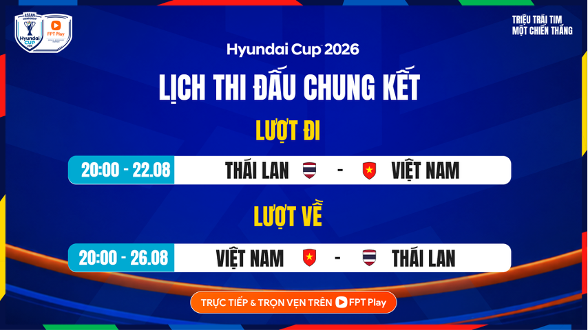 FPT cấp quyền trình chiếu công cộng miễn phí hai trận chung kết ASEAN Hyundai Cup 2026 - ảnh 2