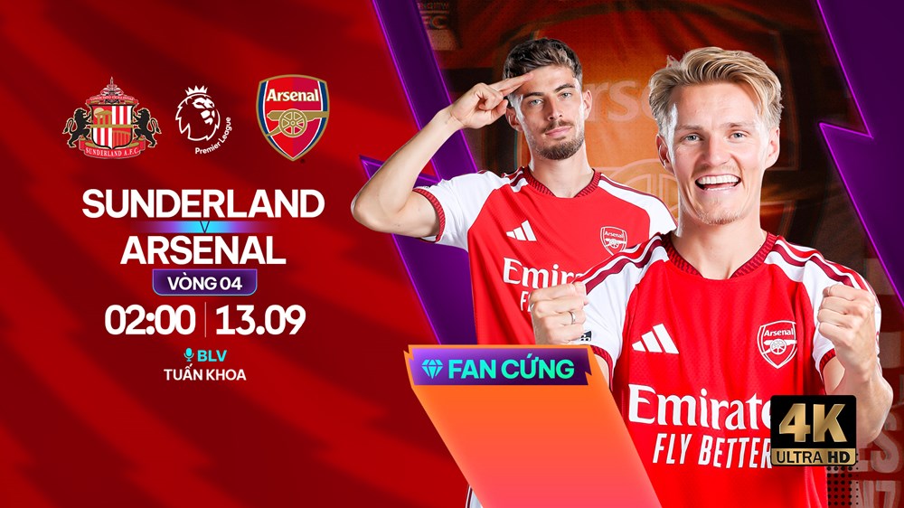 Link xem trực tiếp Sunderland vs Arsenal, 2h00 ngày 13.9 - Ngoại hạng Anh - ảnh 1