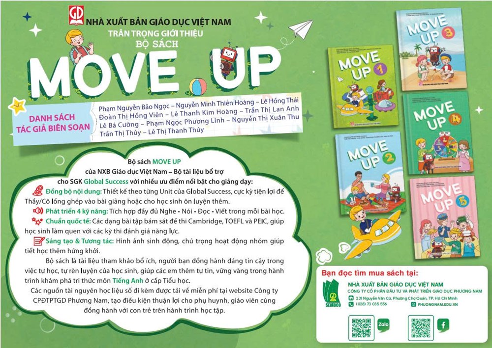 MOVE UP 1–5: Bộ sách bổ trợ tiếng Anh tiểu học chuẩn hóa lộ trình hội nhập - ảnh 2