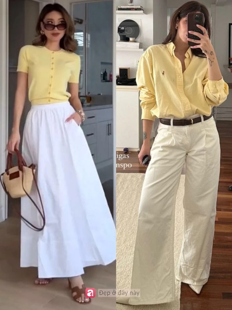 Không cần đồ đắt: Trang phục vàng - trắng vẫn toát lên vẻ “giàu ngầm” - ảnh 5