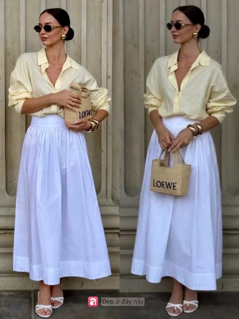 Không cần đồ đắt: Trang phục vàng - trắng vẫn toát lên vẻ “giàu ngầm” - ảnh 2