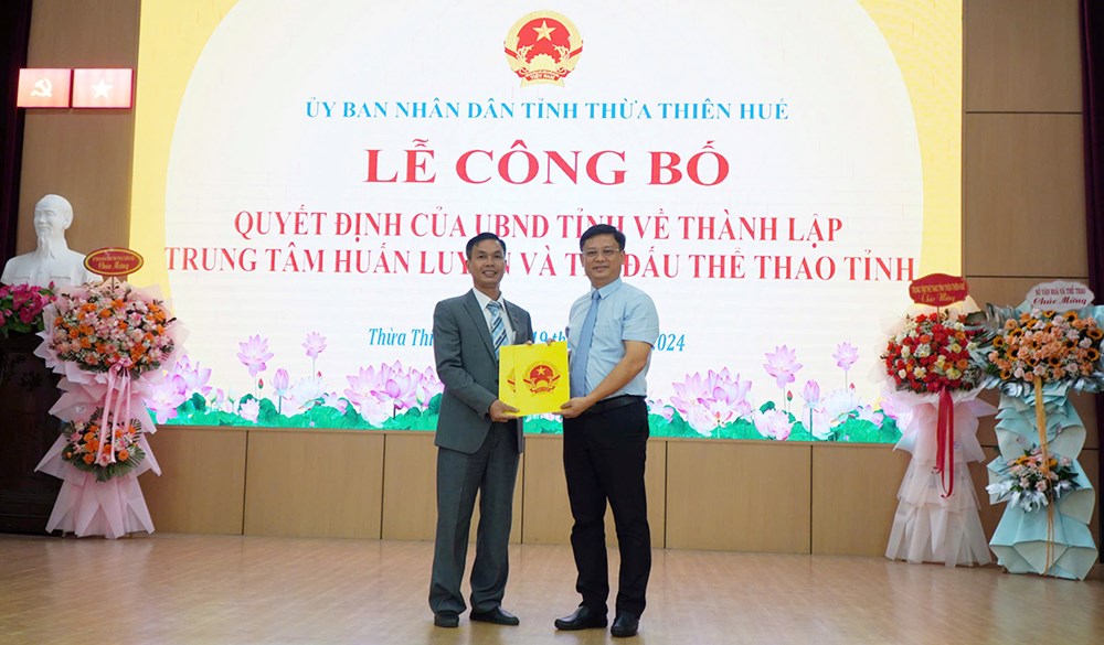Thành lập Trung tâm Huấn luyện và Thi đấu thể thao tỉnh Thừa Thiên Huế - ảnh 1