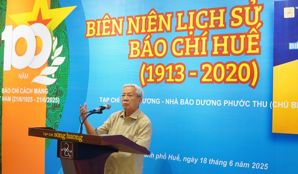 Ra mắt sách “Biên niên sử Báo chí Huế 1913 - 2020” - ảnh 1